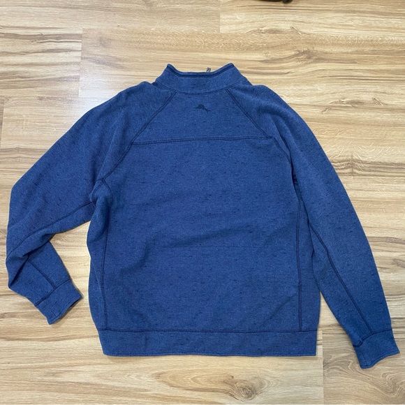 Tommy Bahama Half Zip pullover reversible navy blue Large L - Picture 4 of 11